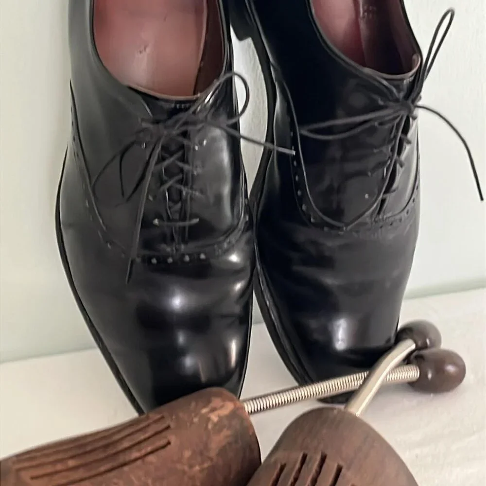 Allen Edmonds Black Leather Oxford Dress Shoes Danbury Mens Size 10.5 D ‎ Shoes